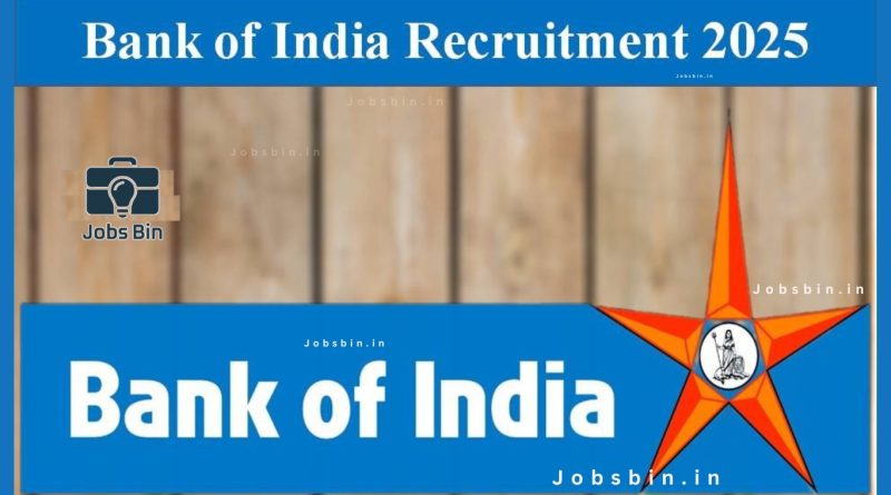 Bank of India Recruitment 2025 | Apply Now